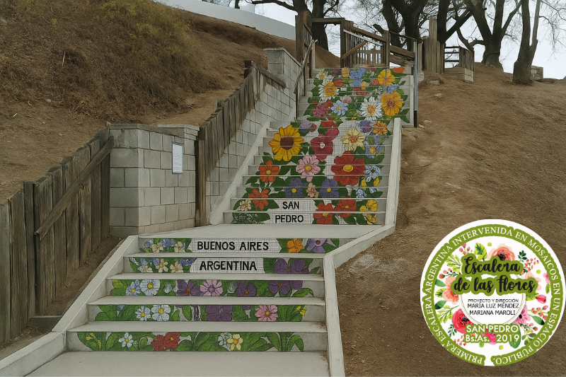escaleras de las flores Escalera de las flores San Pedro