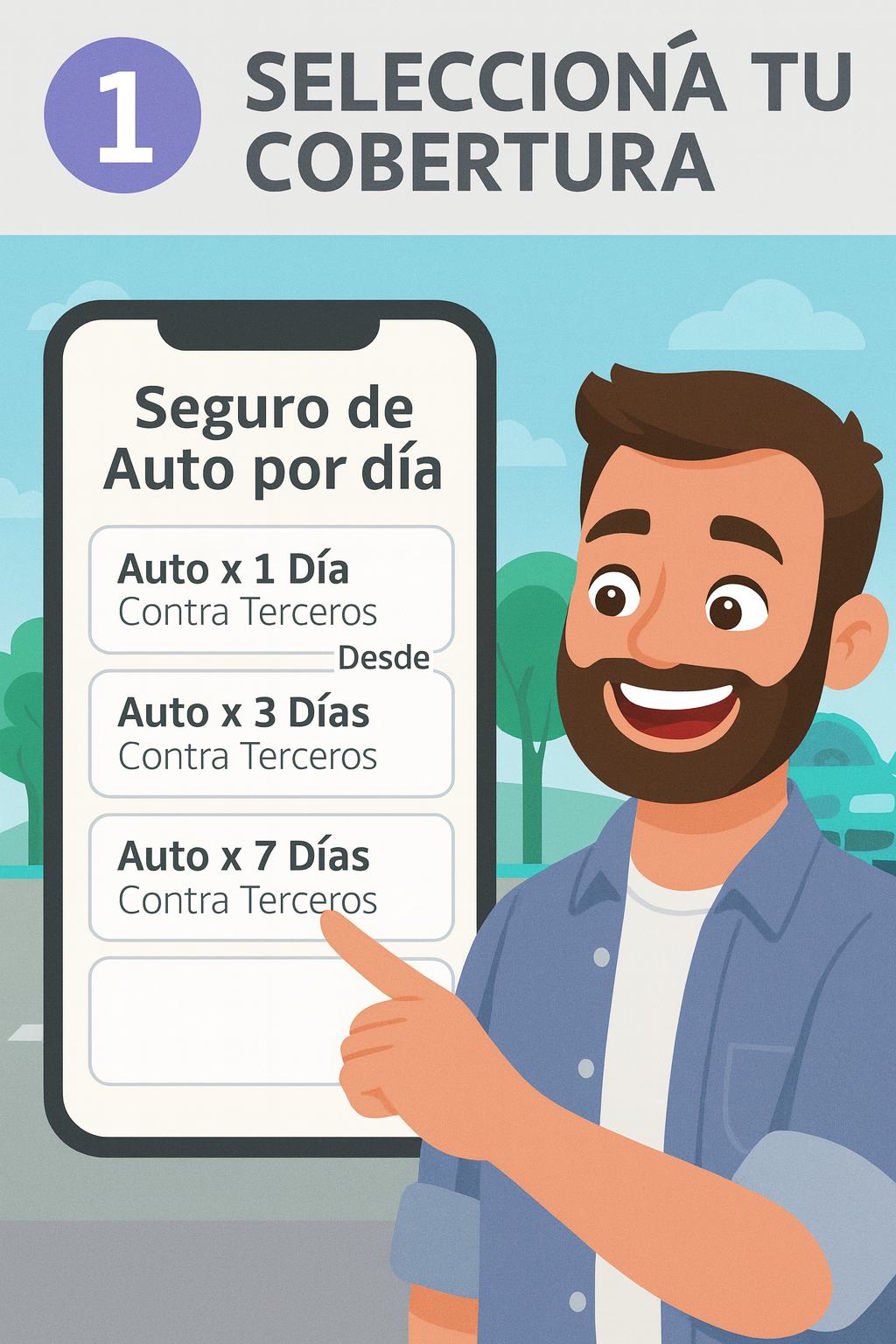 1 elegi los dias seguro por un día, seguro on demand