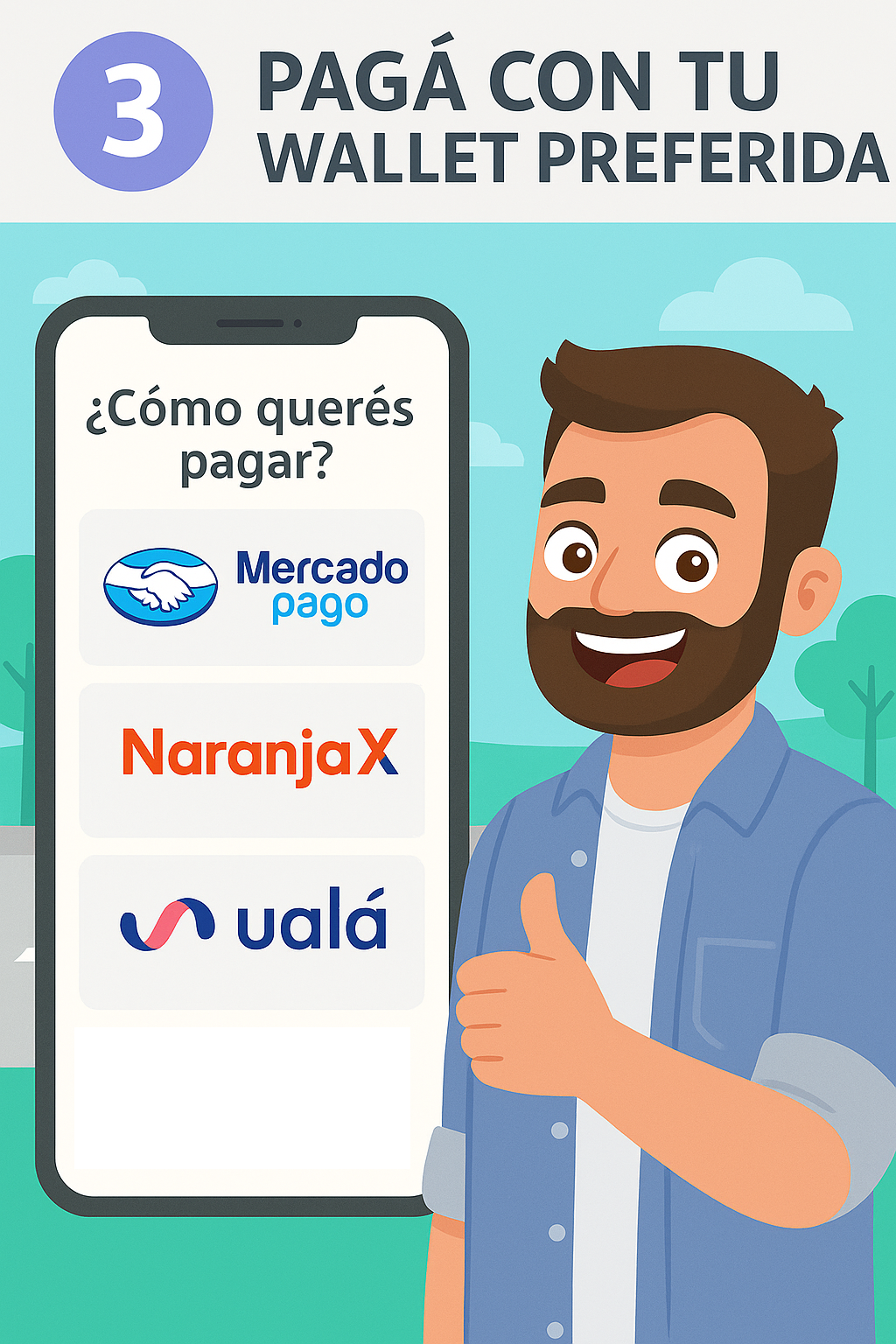 Paga con tu wallet seguro por un día, seguro por hoy